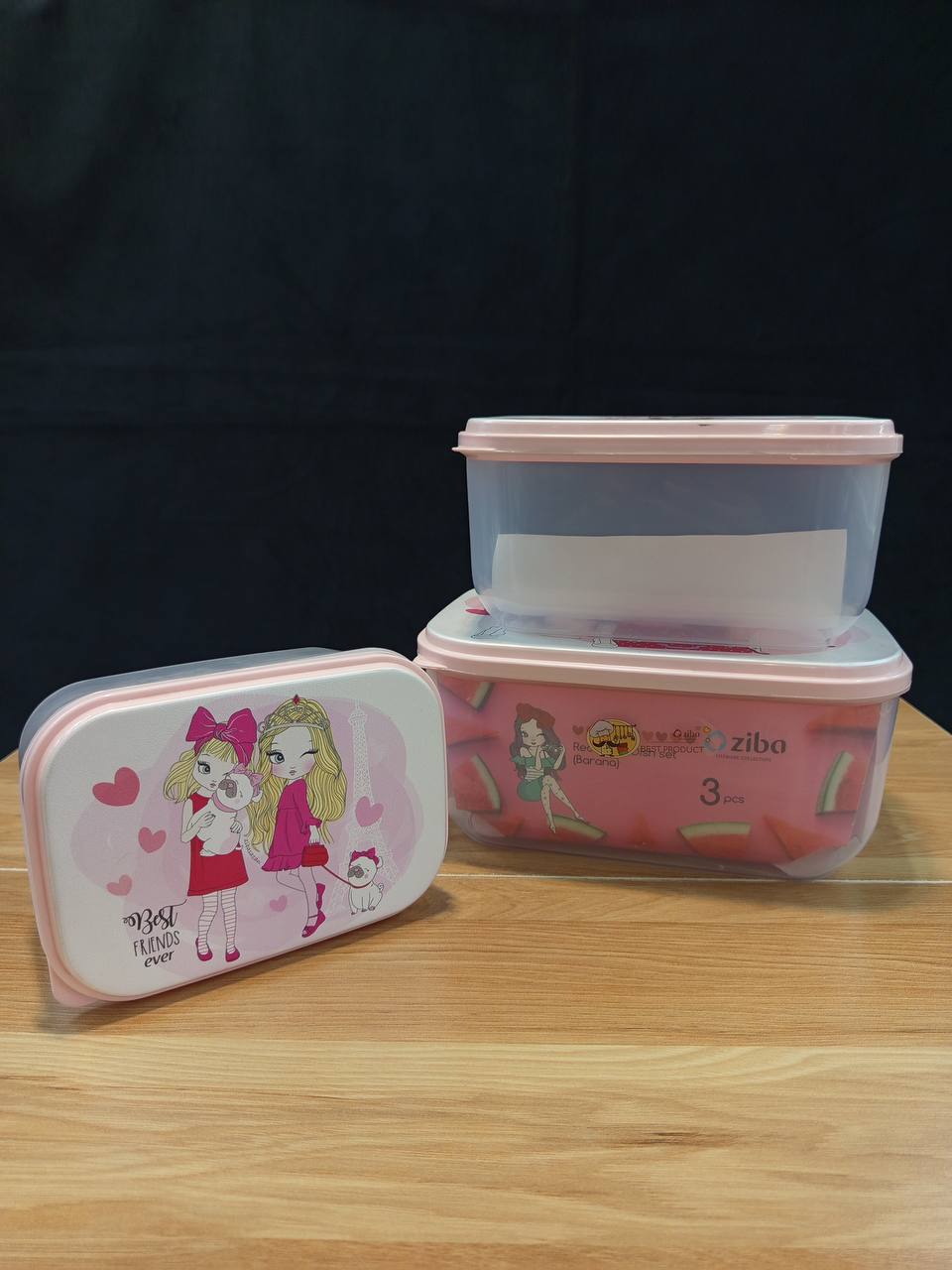 ست ظرف غذا بزرگ طرح مستطیل بارانا کد 39041