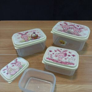 ست ظرف غذا پلاستیکی مستطیل بارانا کد 39030