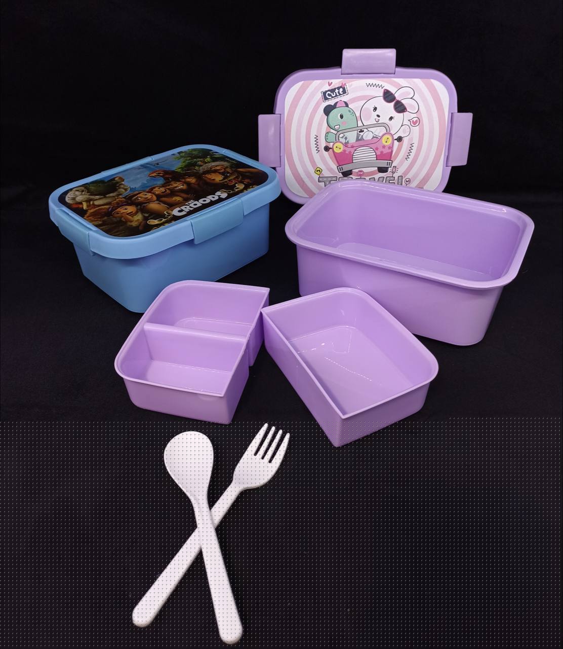 ظرف غذای مستطیل کودک مدل گاپانا کد 39044