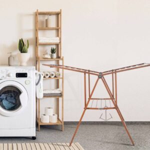 بند رخت بزرگ آلومینیومی طرح چوب کد 3803-5