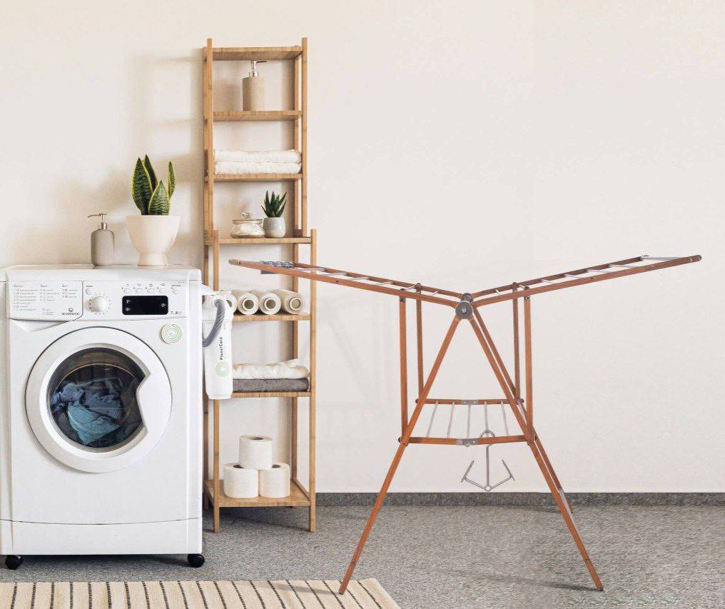 بند رخت بزرگ آلومینیومی طرح چوب کد 3803-5