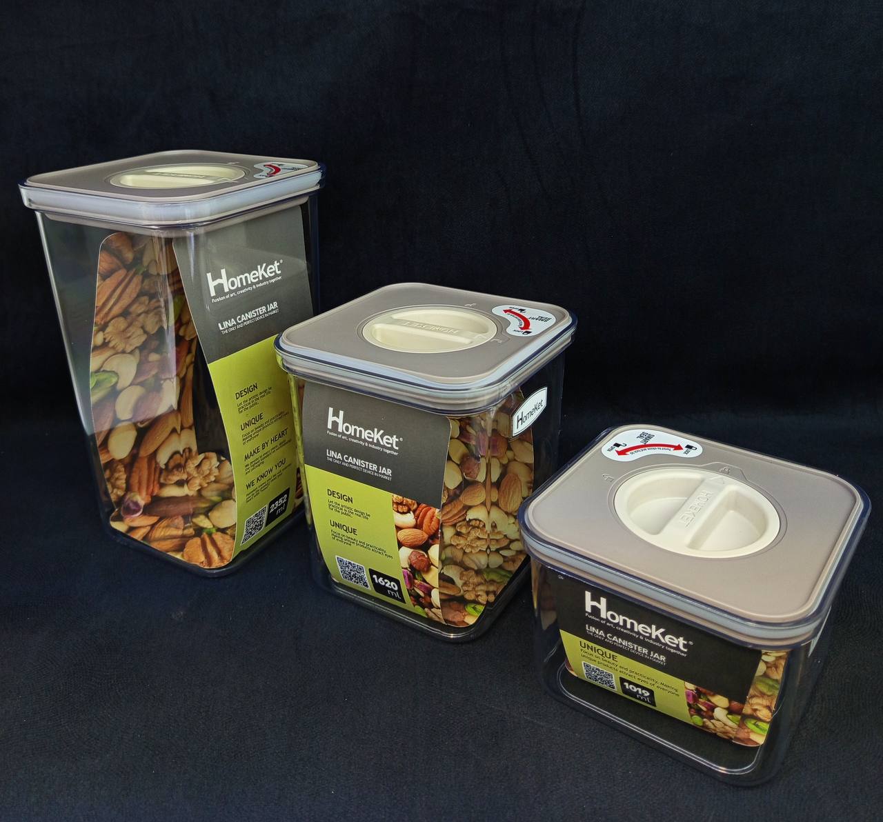 جا حبوبات مربع درب قفلی لیناش