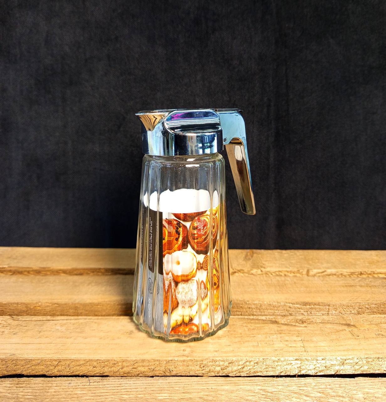 جا شکری دسته دار شیشه ای آبکاری کروم کد 3961-5